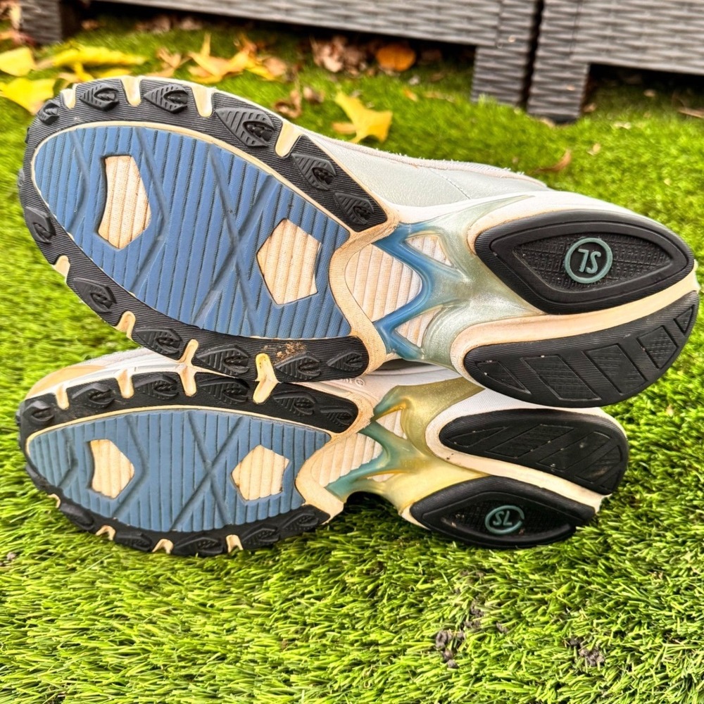 Adidas Superlight SL Vintage Running Shoes Metallic Silver Blue White Womens 8.5 - Picture 9 of 9